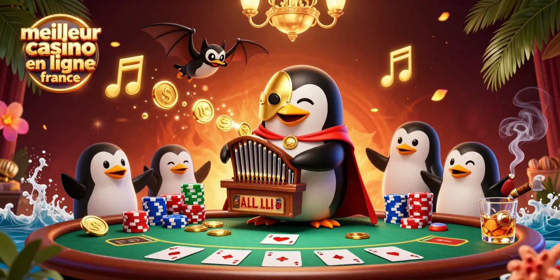 Le meilleur casino en ligne France propose une expérience immersive avec un pingouin fantôme en 3D jouant de l'orgue.