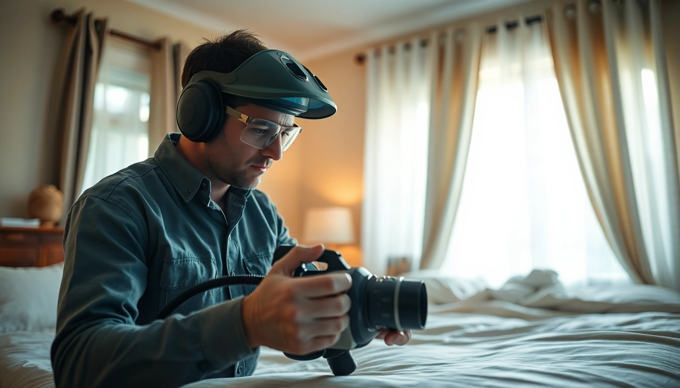 Bed bug company near me offering expert extermination services in a cozy bedroom setting.