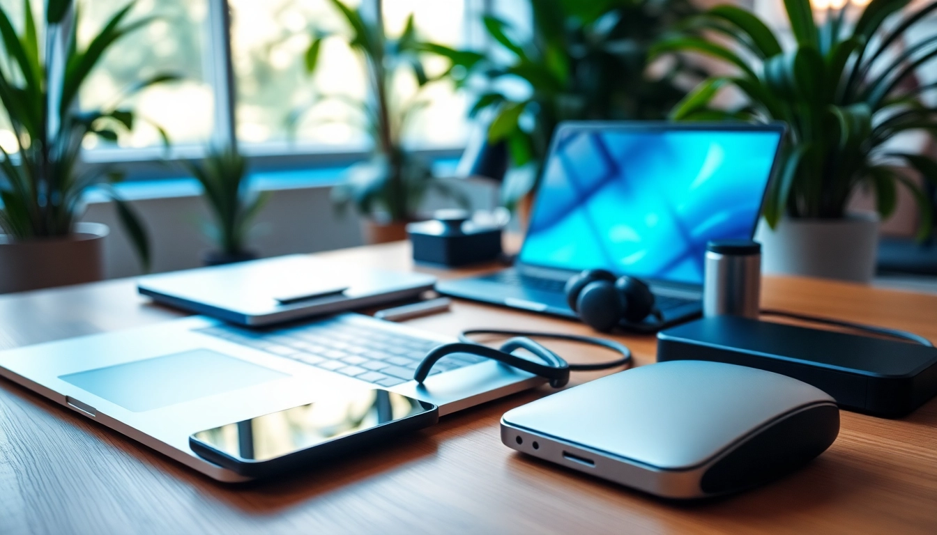 Engaging technology workspace highlighting innovative tools and a vibrant atmosphere.