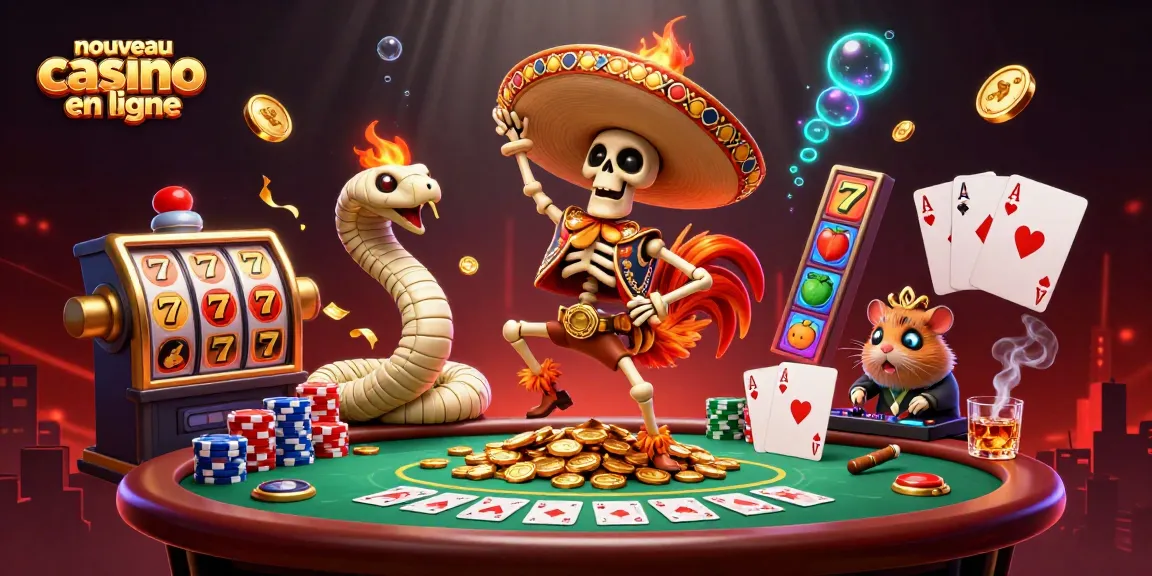 Essayez les nouveaux jeux sur un nouveau casino en ligne avec un squelette mariachi sur des pièces d'or.