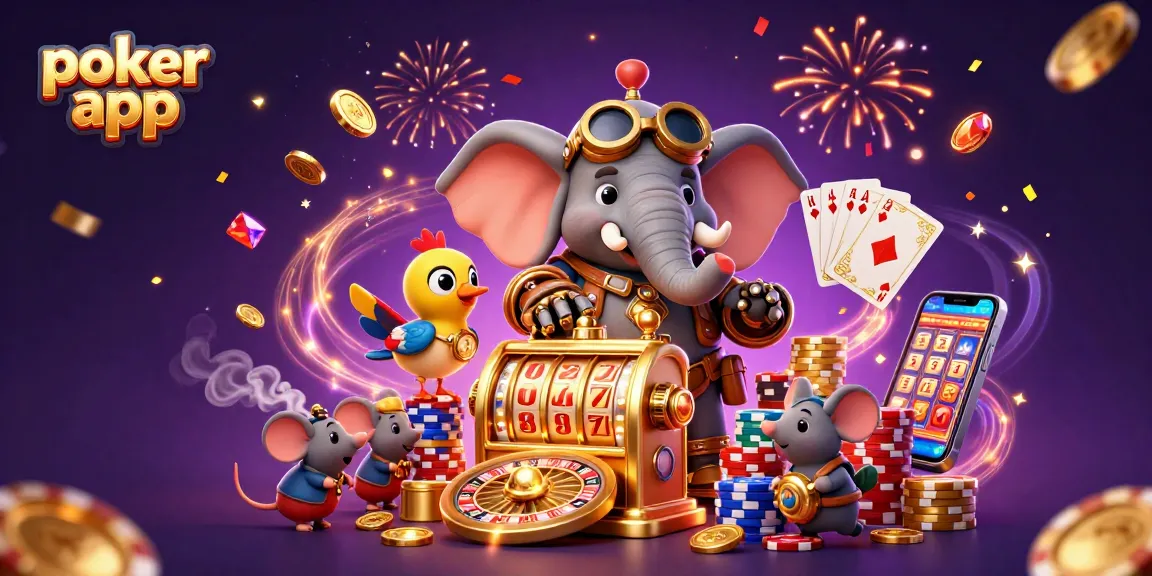 Gioca a poker app dalle migliori app con un'illustrazione animata ricca di dettagli.