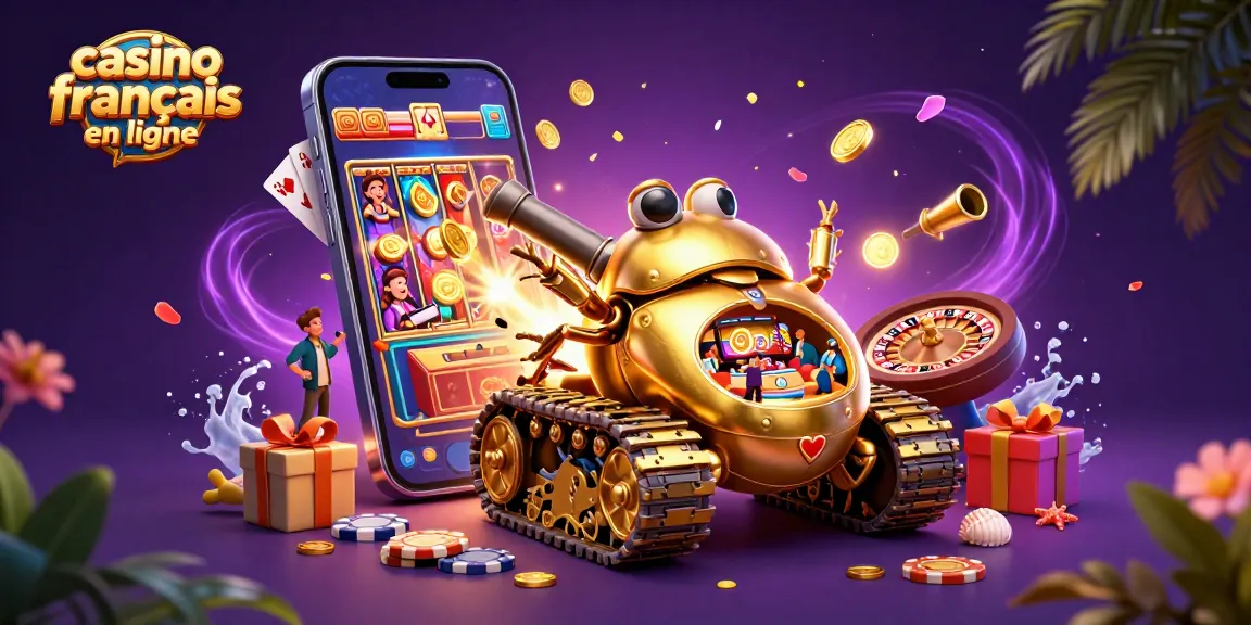 Profitez de l'expérience immersive d'un casino français en ligne avec une illustration 3D captivante.