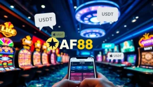 Engaging online betting interface featuring AF88 logo and dynamic gaming options.
