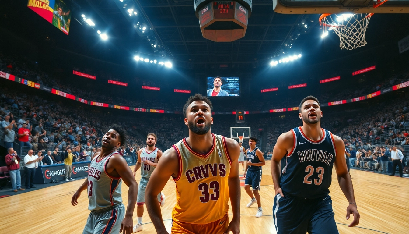 nba중계 중인 농구 경기의 열정적인 순간을 포착한 사진