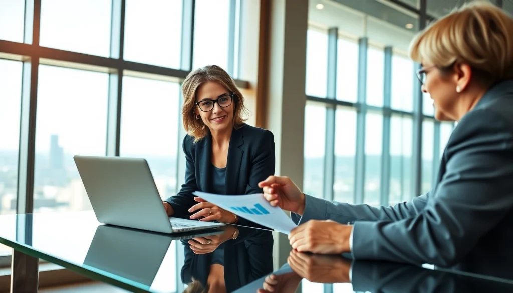 Engaging discussion on tax planning and wealth management strategies in a modern office.
