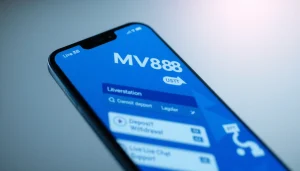 MV88 online gambling app interface displaying USDT transactions and user support features.