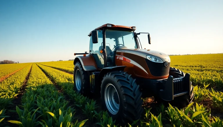 AF88 tractor efficiently plowing a field, showcasing its impressive machinery and agricultural impact.