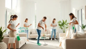 Delivering exceptional Cleaning Service with a dedicated team in a sunlit modern home.