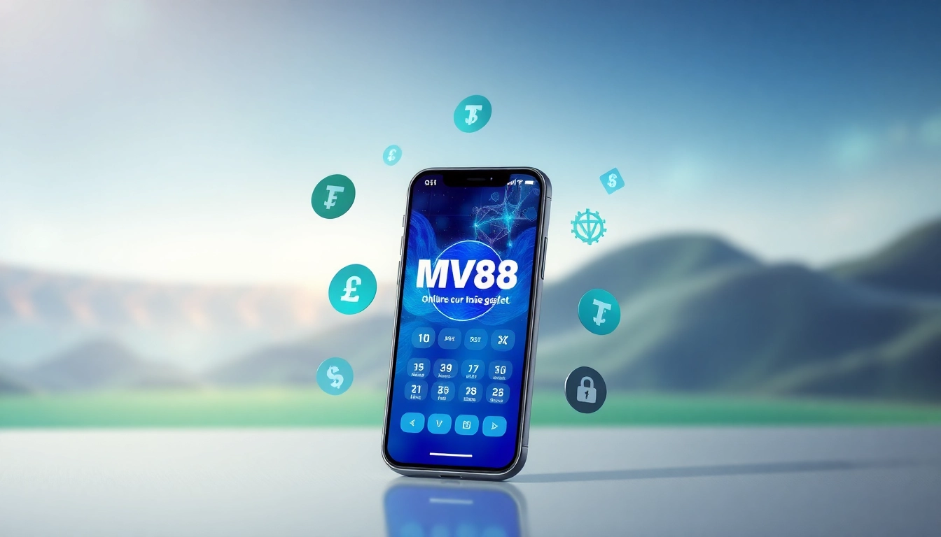 MV88 app interface showcasing secure online betting features with USDT transactions.