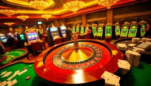 Experience the excitement of mm88 video with players engaging at a roulette table in this vibrant casino setting.