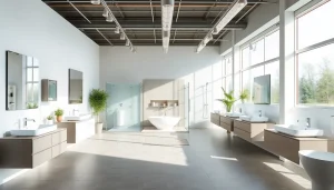 Sonni sanitär GmbH zeigt hochwertige Badezimmerprodukte in stilvollem Ambiente.