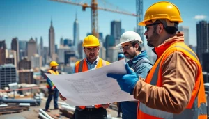 Highlighting a New York City Commercial General Contractor team at work on an urban construction project.