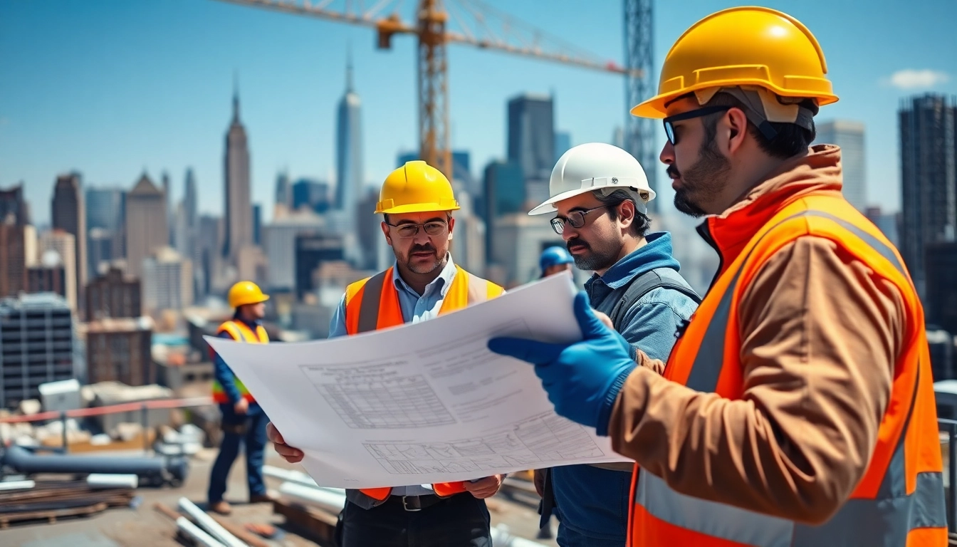 Highlighting a New York City Commercial General Contractor team at work on an urban construction project.