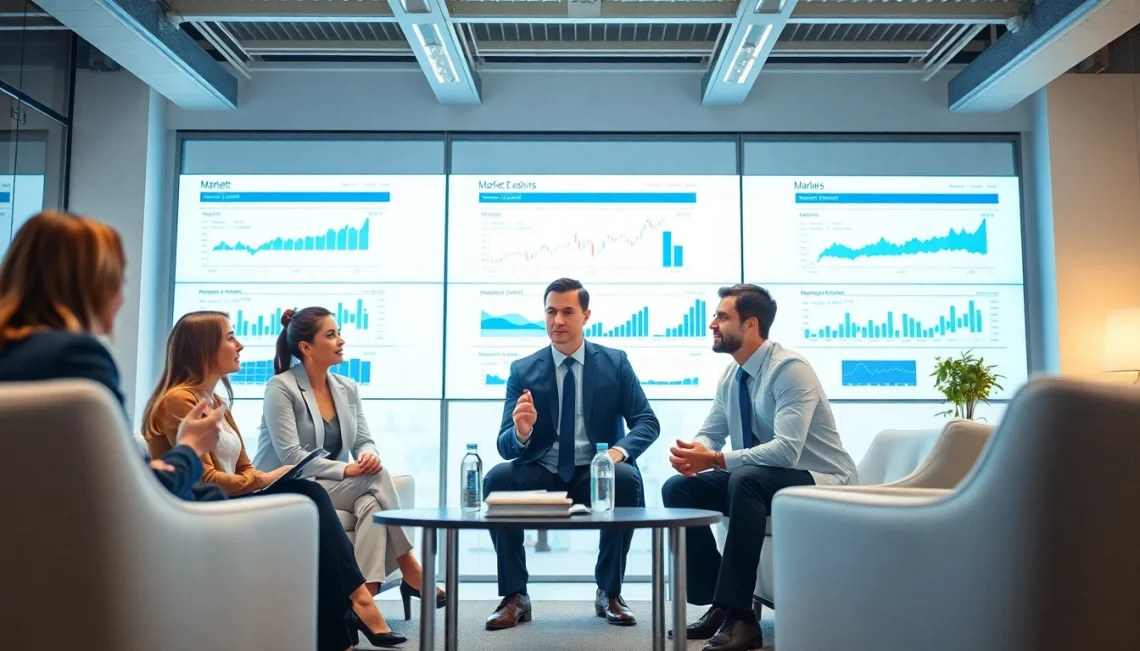 Business Consultants in Dubai collaborating in a modern office setting, showcasing professionalism and expertise.