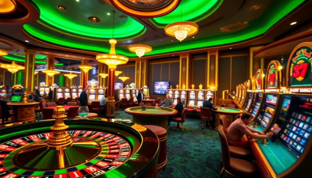 Gamblers enjoying the thrilling action at https://marvelbet.site/ in a luxurious casino setting.