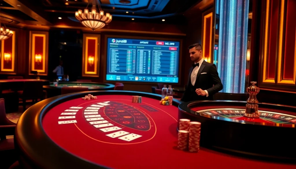 Experience thrilling gambling at https://jun88ld.com/ with a luxurious casino atmosphere and engaging dealer.