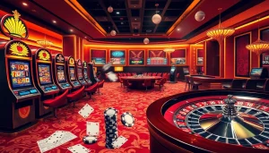 Experience thrilling gameplay at https://babu88.global/ with vibrant casino tables and classic gambling elements.