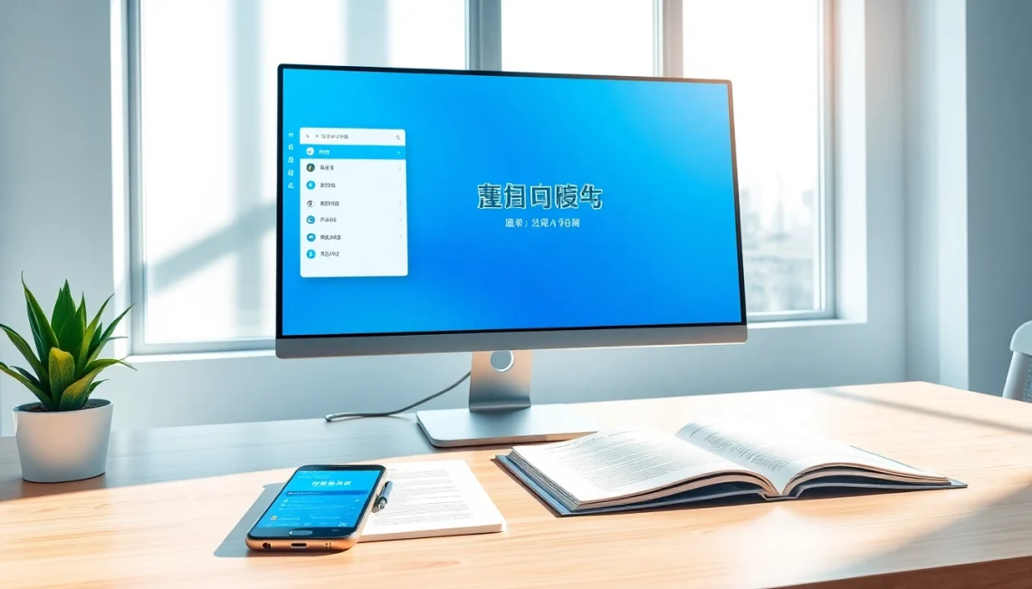 Explore the Youdao Translation app interface with 有道翻译下载 on a modern desk setup.