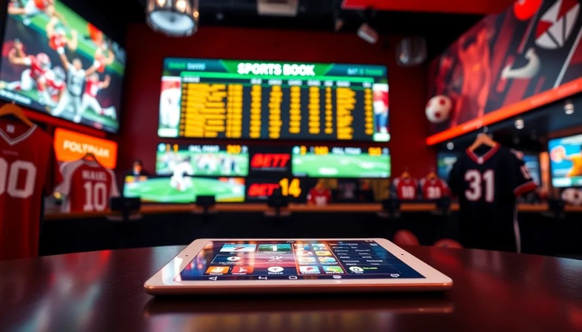 Engage in online sports betting Georgia with a modern sportsbook experience featuring vibrant graphics.