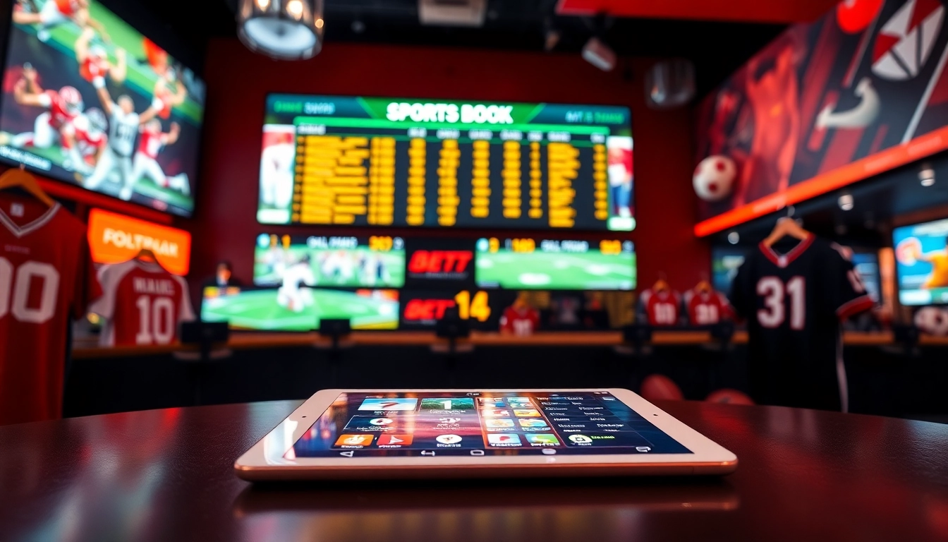 Engage in online sports betting Georgia with a modern sportsbook experience featuring vibrant graphics.