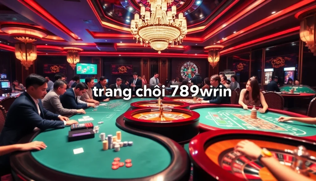 Experience the excitement of trang chủ 789win with vibrant casino tables and online gaming.