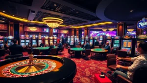 Players enjoying thrilling games at 79king casino, featuring roulette and vibrant slots.