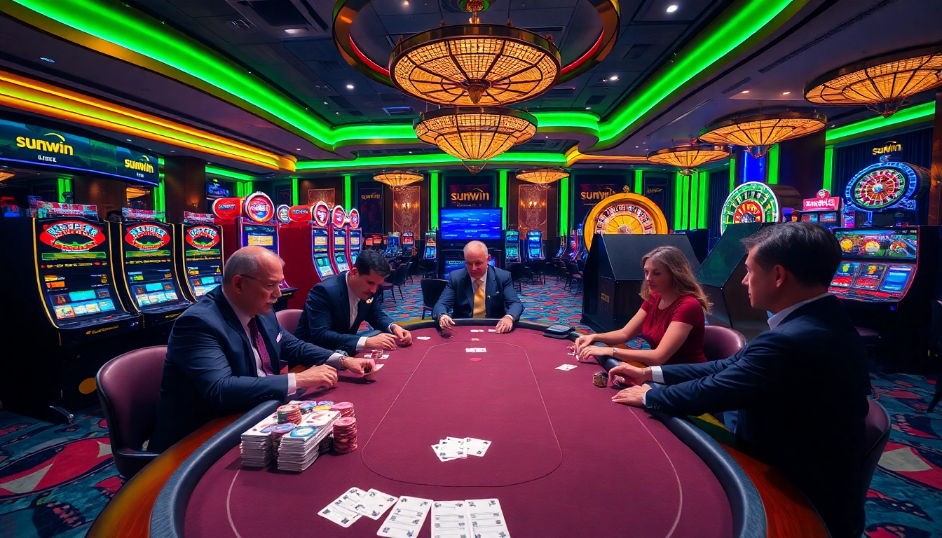 Experience the excitement of sunwin with vibrant casino games, lively players, and engaging betting activities.