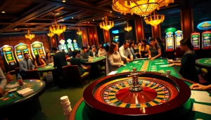 Experience the thrilling atmosphere of khuyến mãi C168 with vibrant casino games and excited players.
