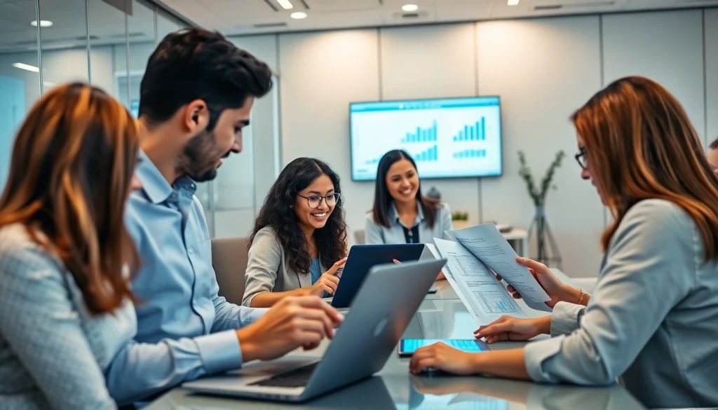 Collaborative workspace showcasing WPS办公 software in use by diverse professionals.
