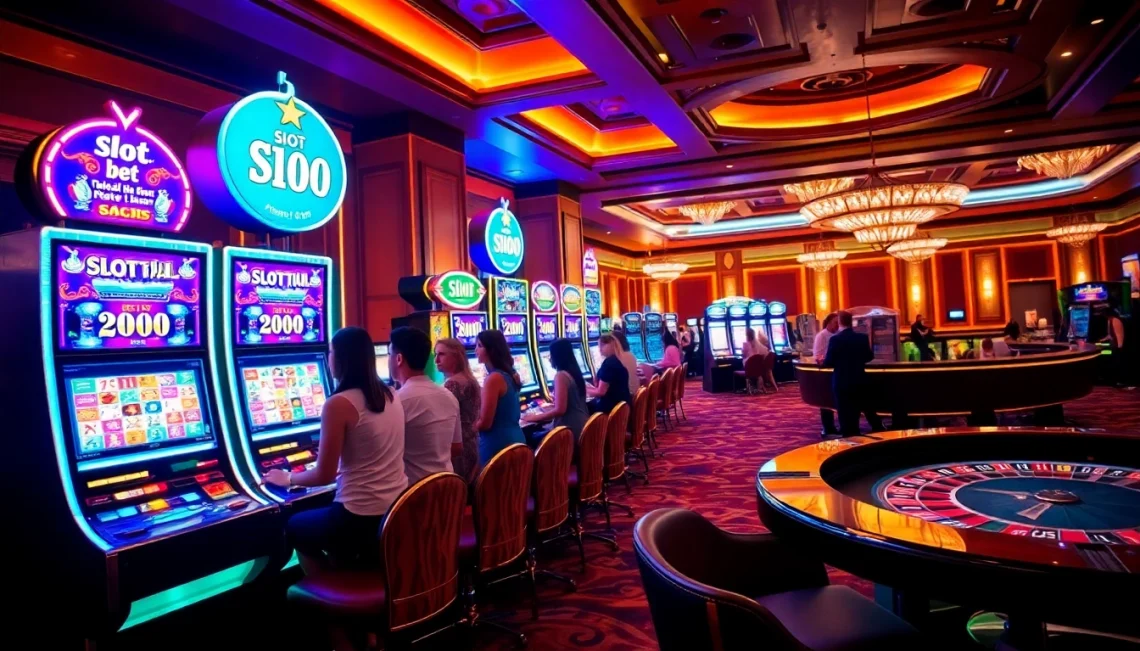 Rasakan sensasi taruhan Slot Bet 200 di lingkungan kasino mewah.