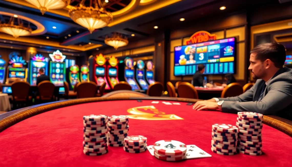 Experience thrilling gameplay at ww88 with vibrant poker chips and a luxurious casino vibe.