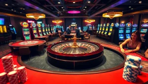 S88bet online casino featuring vibrant poker games and an elegant roulette setup