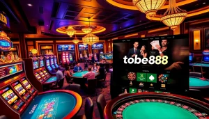 Experience the excitement at nhà cái tobet88 with vibrant casino tables and thrilling gaming action.