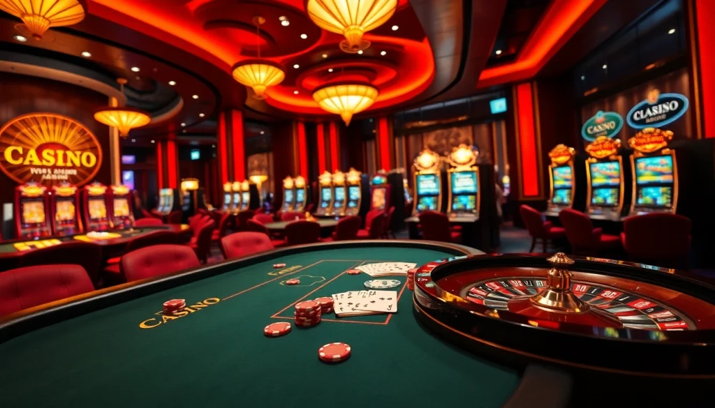 Players enjoying thrilling games at u888 com casino, showcasing vibrant poker table and roulette.