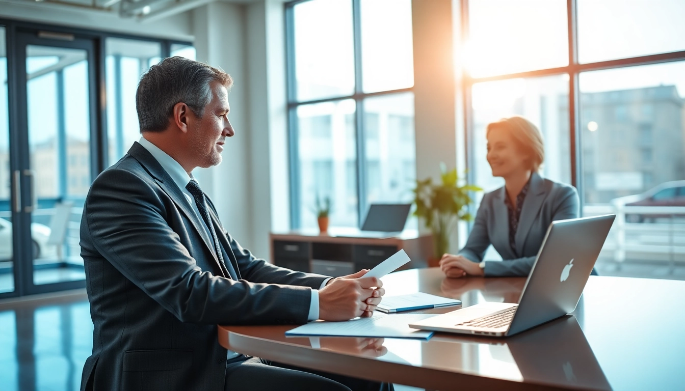 Consultation with an Auto Injury Lawyer Clearwater FL in a modern office setting emphasizing professionalism and trust.