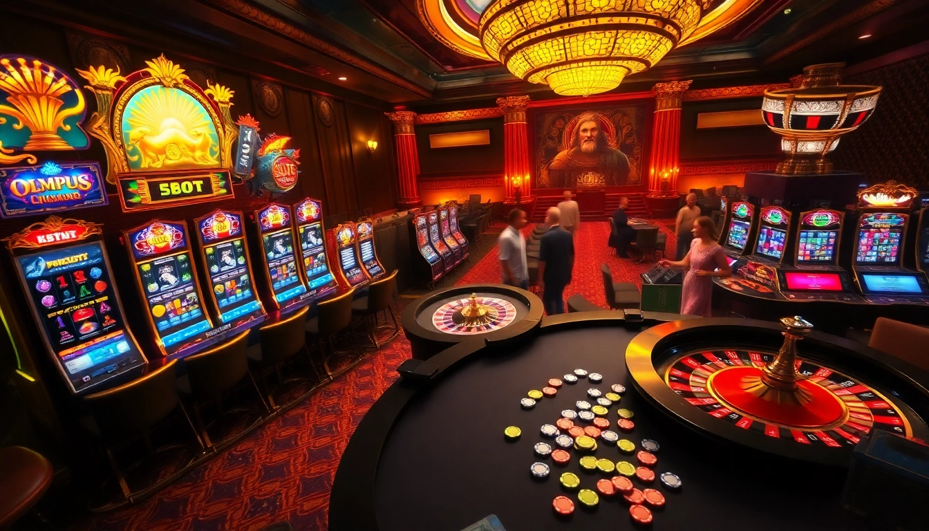 Play the exciting olympus slot game with vibrant graphics and casino elements.