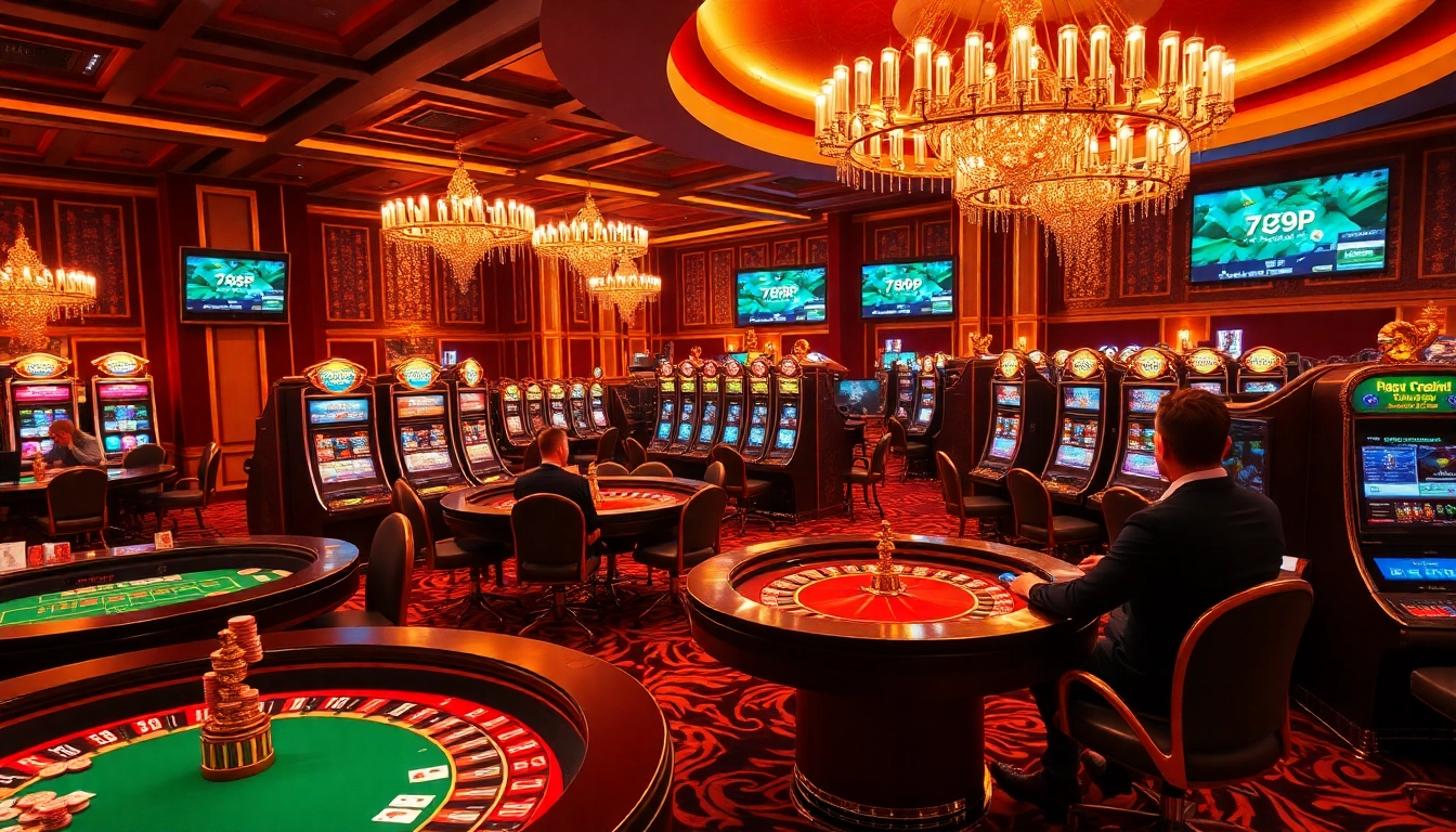 Experience the excitement of 789P casino gaming with vibrant tables and colorful chips.