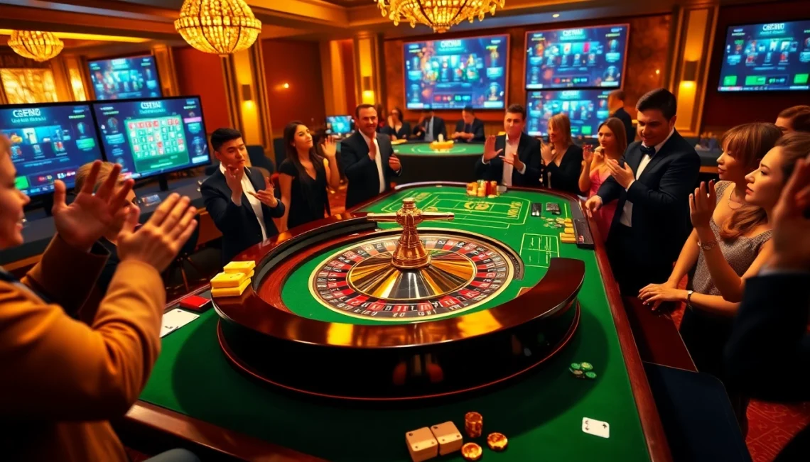 Trải nghiệm sự hứng khởi của trò chơi tại https://luck8.net với cảnh bàn roulette sống động.