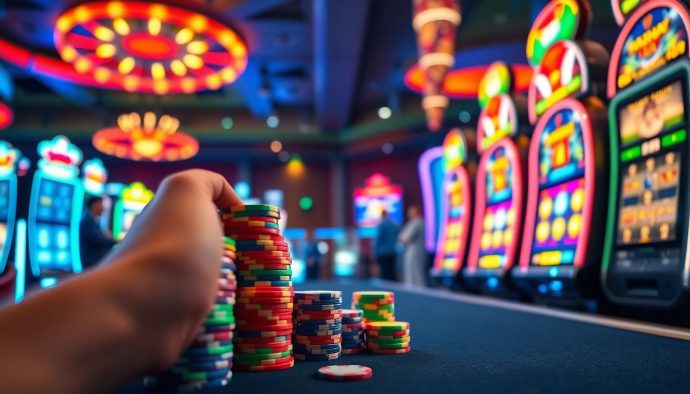 Exciting gameplay at reddit csgo gambling sites with poker chips and slot machines.