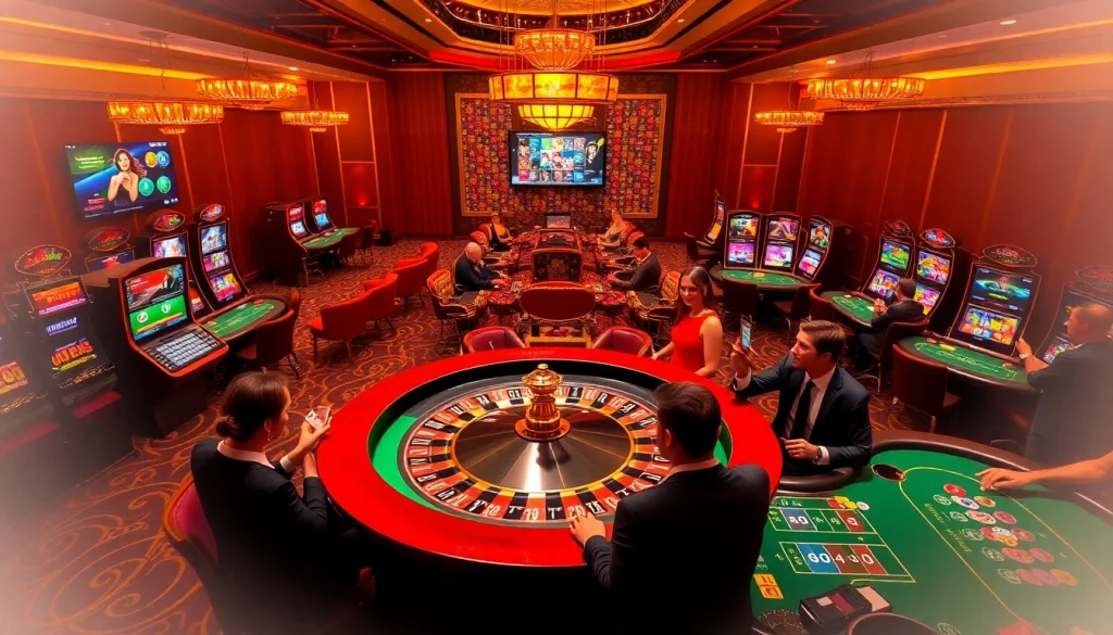 Experience the excitement of gambling at https://ok88.tech/ with vibrant casino visuals featuring roulette, slots, and poker.