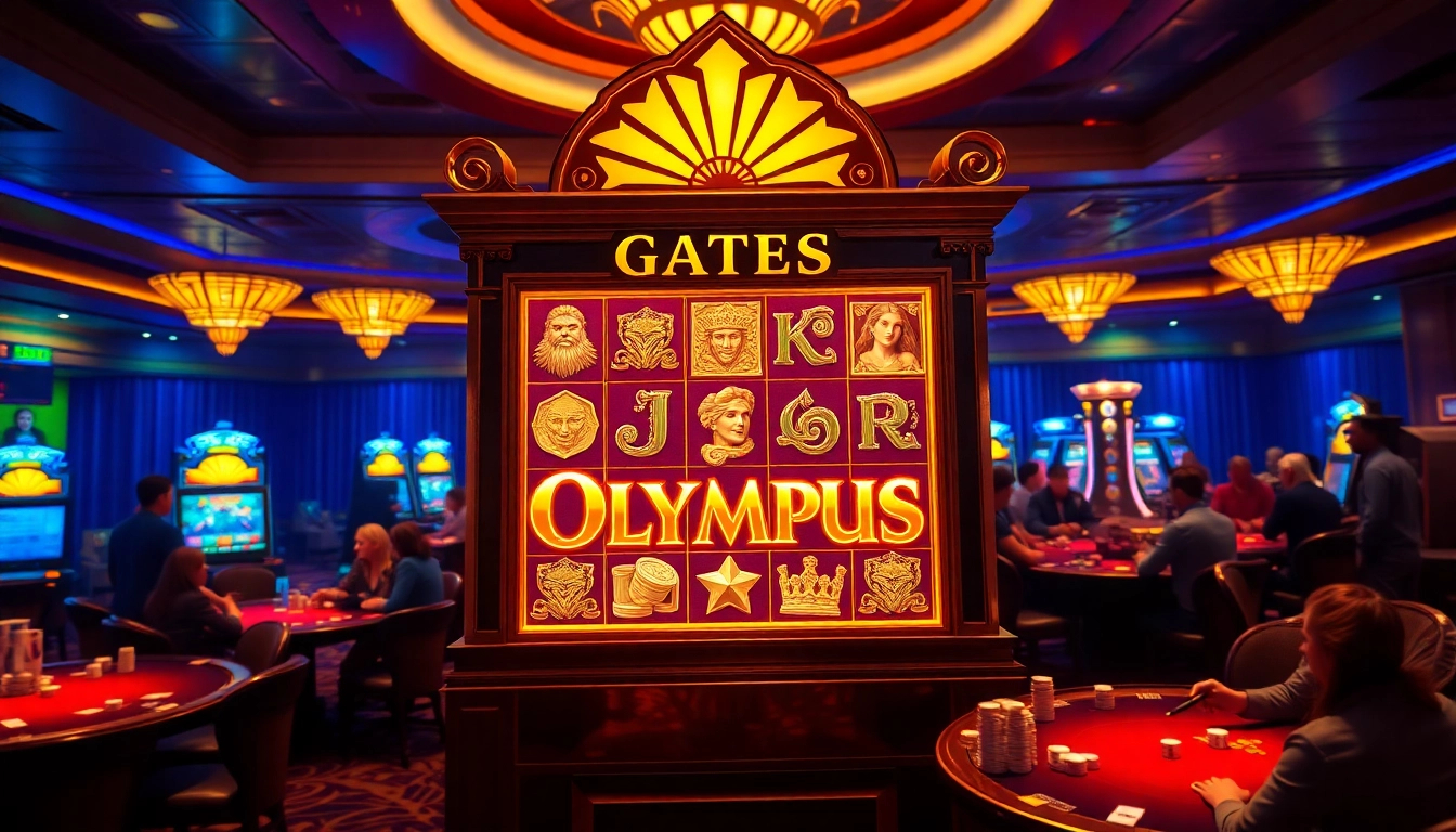 Putar permainan slot Olympus yang menarik dengan grafis yang memukau dan suasana mewah di kasino.