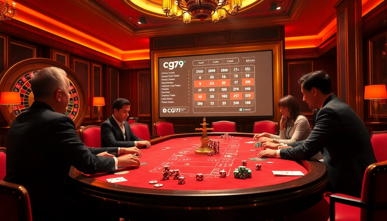 Trải nghiệm chơi game hấp dẫn tại casino cg79, hiển thị chip poker, bài và bánh xe roulette.