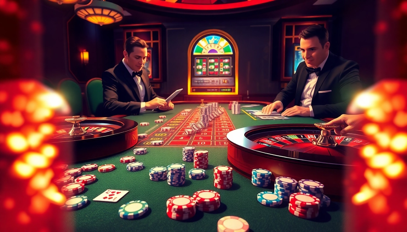 Experience high-stakes excitement at XX88 casino with vibrant roulette and poker action.