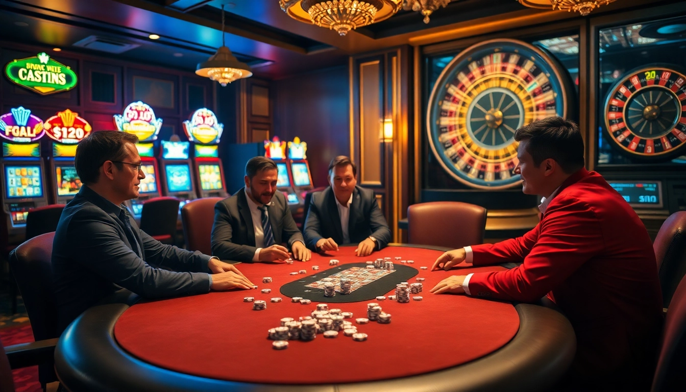 In a luxurious casino, players engage in high-stakes poker inspired by the hidden wiki resources.