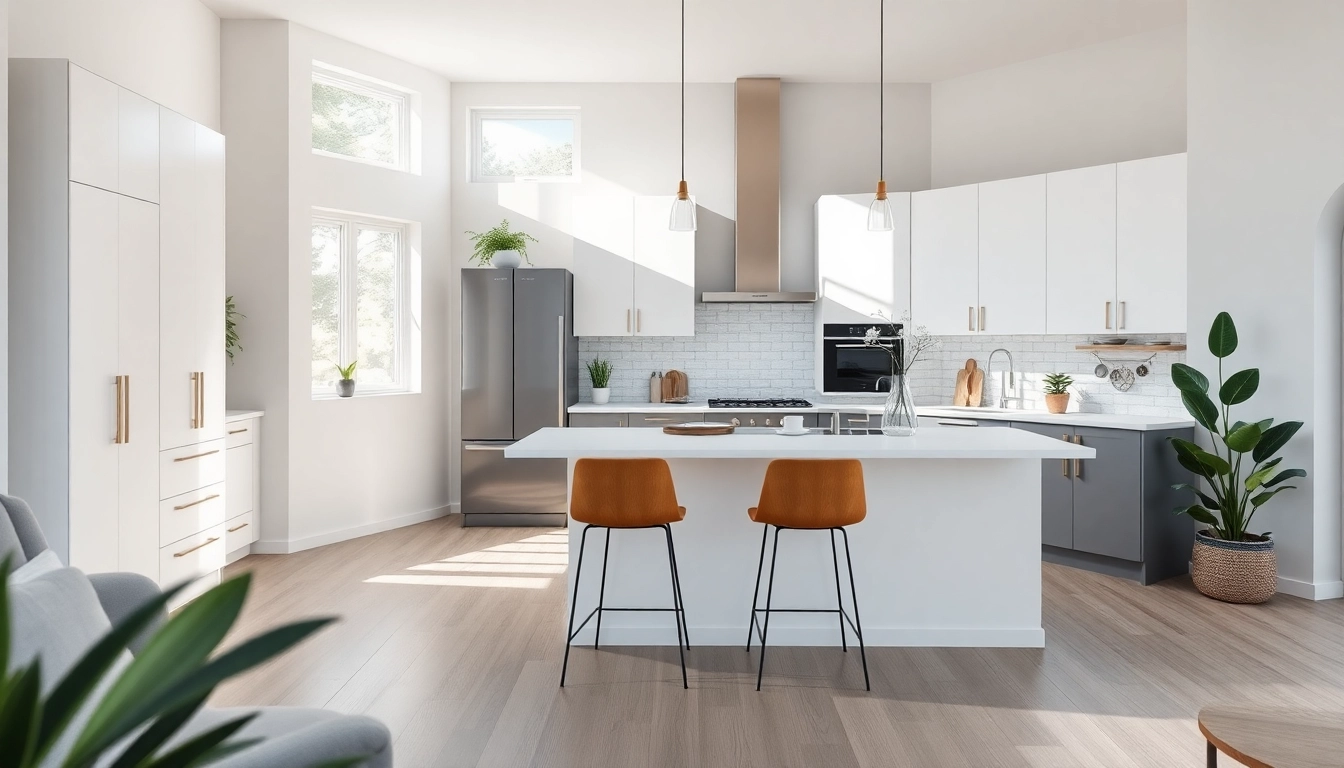 Stunning renovation of a modern kitchen with sleek design and natural light.