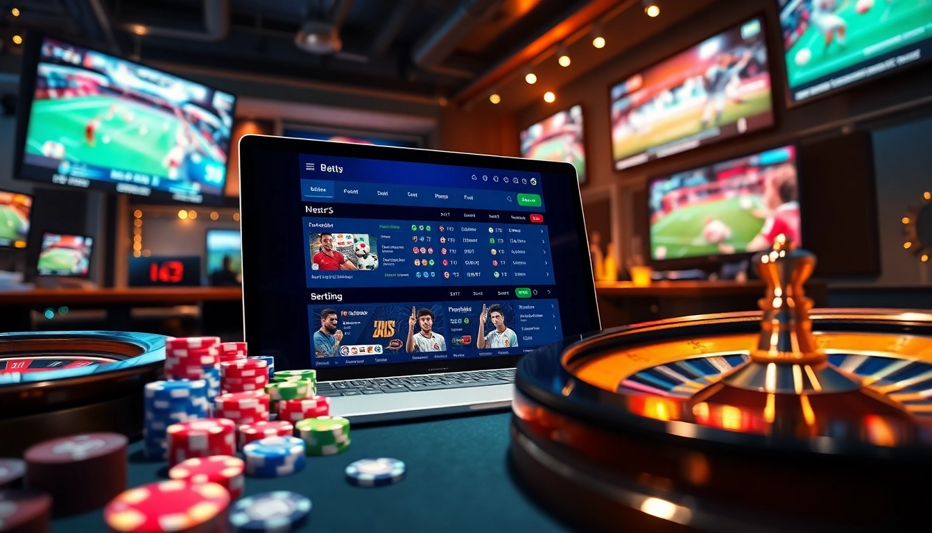 Engage in situs bola online betting with an exciting digital interface and vibrant casino elements.