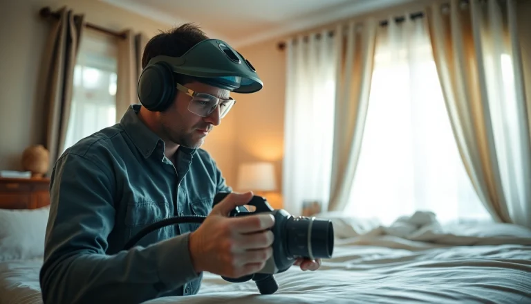 Bed bug company near me offering expert extermination services in a cozy bedroom setting.