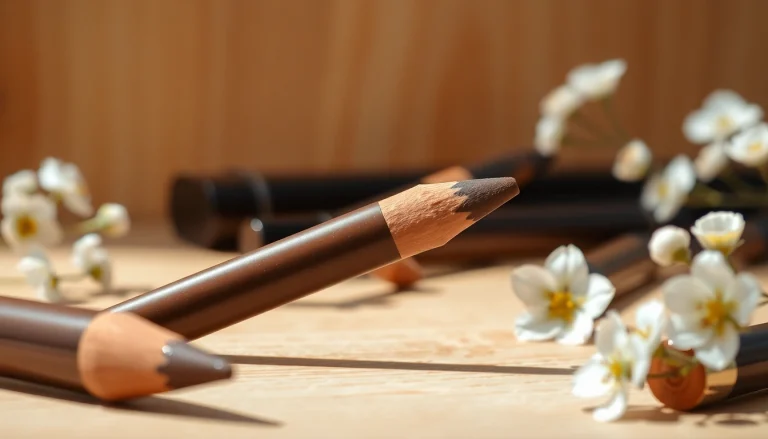 Apply eyebrow pencil light brown for perfect brow definition and shaping.