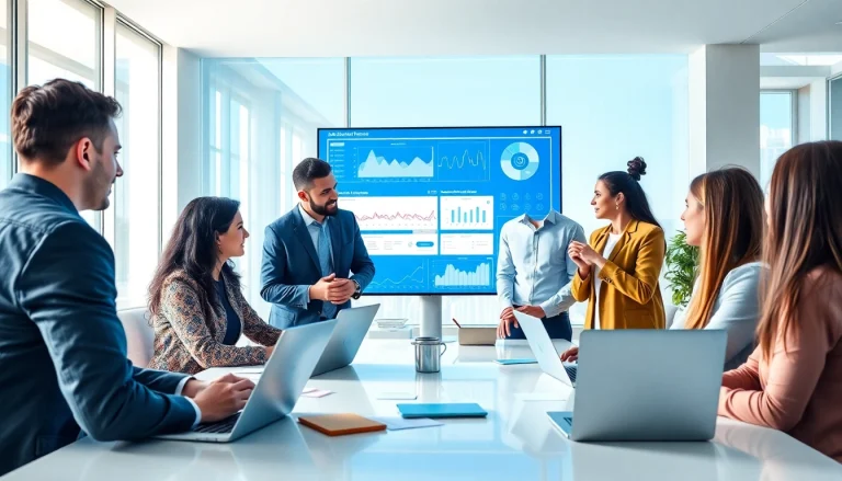 Enhance collaboration with an AI assistant for enterprise teams in a professional office setting.